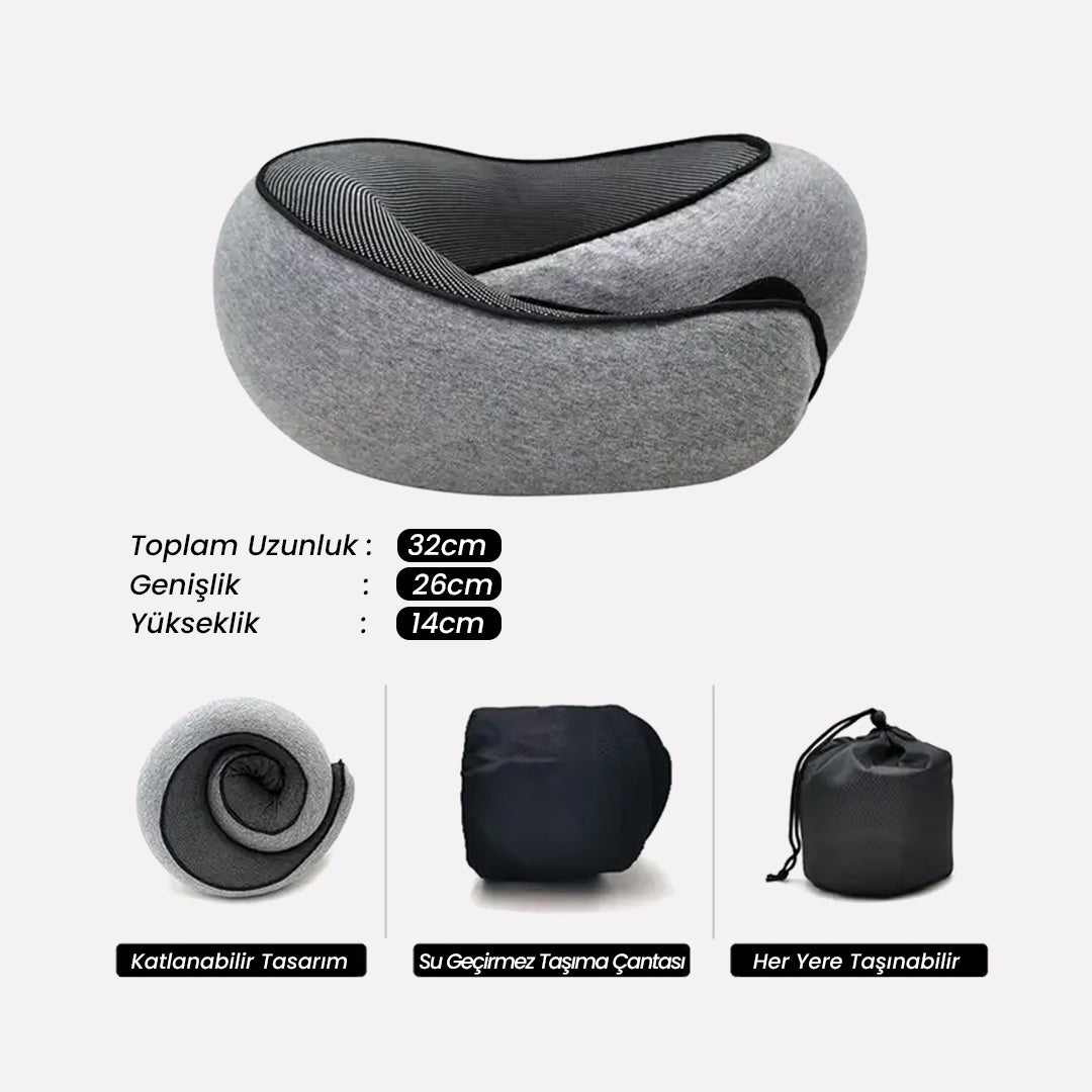 Tam Boyun Destekli Seyahat Yastığı