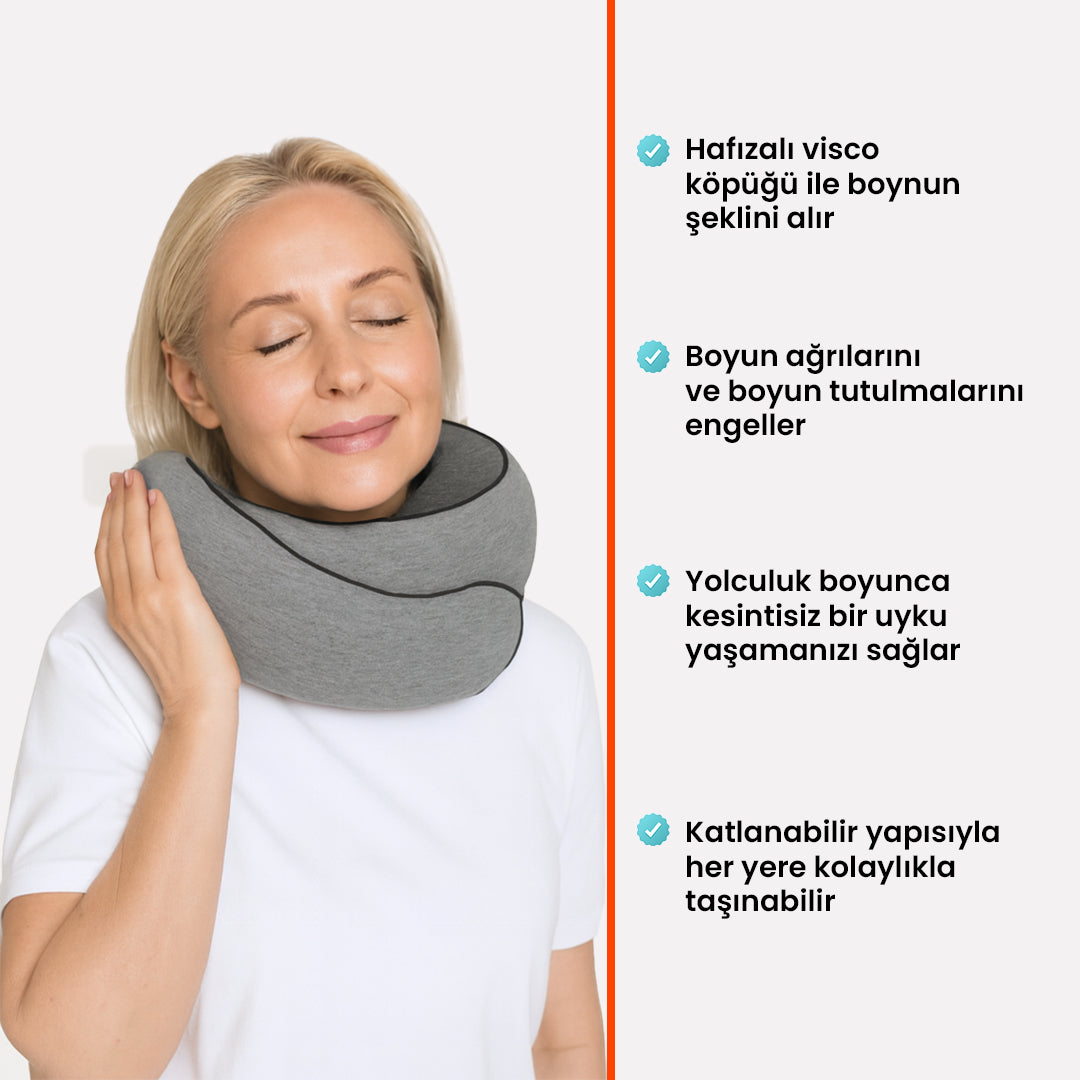 Tam Boyun Destekli Seyahat Yastığı