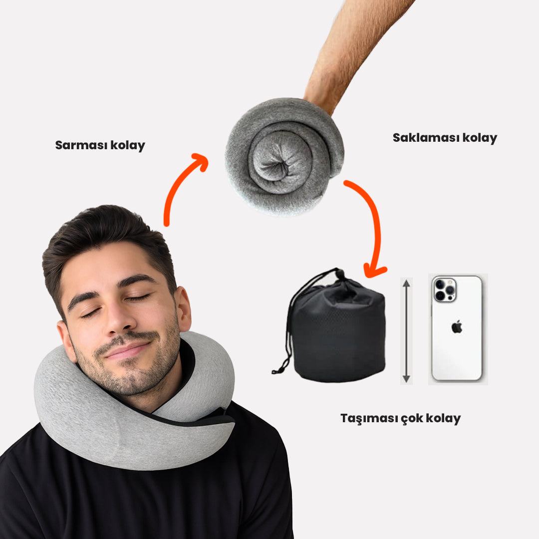 Tam Boyun Destekli Seyahat Yastığı