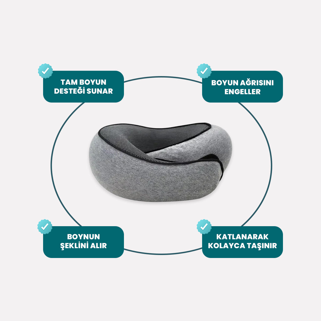 Tam Boyun Destekli Seyahat Yastığı
